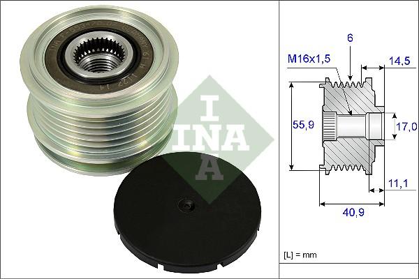 INA 535 0012 10 - Riemenscheibe, Generator alexcarstop-ersatzteile.com