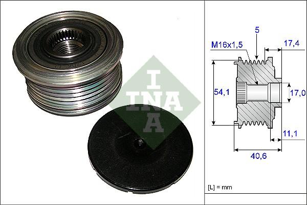 INA 535 0089 10 - Riemenscheibe, Generator alexcarstop-ersatzteile.com