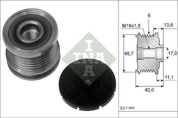 INA 535 0085 10 - Riemenscheibe, Generator alexcarstop-ersatzteile.com