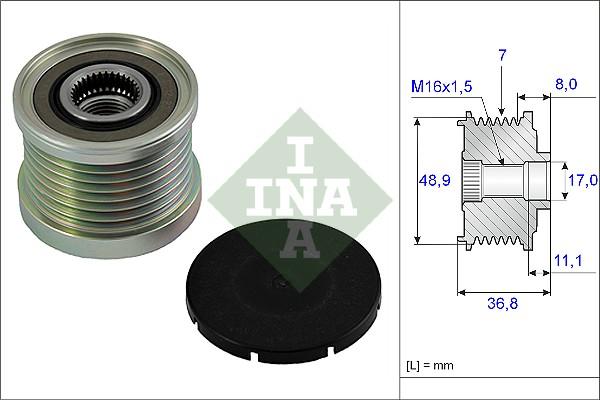 INA 535 0081 10 - Riemenscheibe, Generator alexcarstop-ersatzteile.com