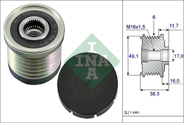 INA 535 0030 10 - Riemenscheibe, Generator alexcarstop-ersatzteile.com