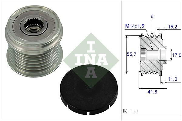 INA 535 0024 10 - Riemenscheibe, Generator alexcarstop-ersatzteile.com