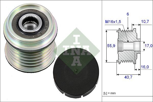 INA 535 0028 10 - Riemenscheibe, Generator alexcarstop-ersatzteile.com