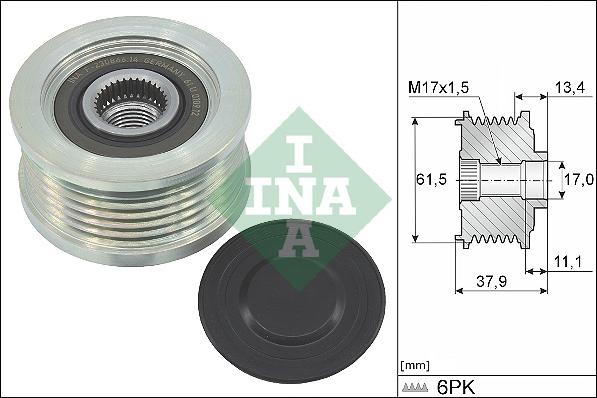 INA 535 0023 10 - Riemenscheibe, Generator alexcarstop-ersatzteile.com