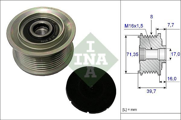 INA 535 0078 10 - Riemenscheibe, Generator alexcarstop-ersatzteile.com