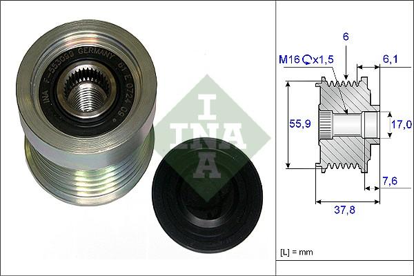 INA 535 0072 10 - Riemenscheibe, Generator alexcarstop-ersatzteile.com