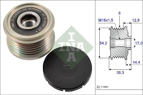 INA 535 0194 10 - Riemenscheibe, Generator alexcarstop-ersatzteile.com