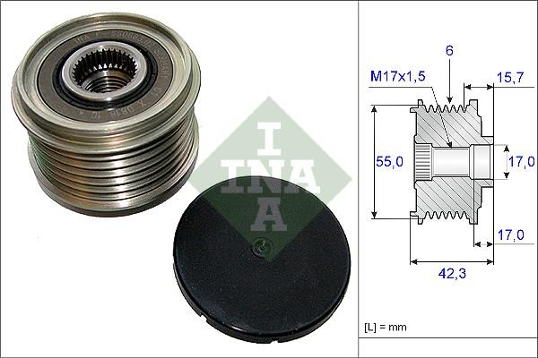 INA 535 0154 10 - Riemenscheibe, Generator alexcarstop-ersatzteile.com