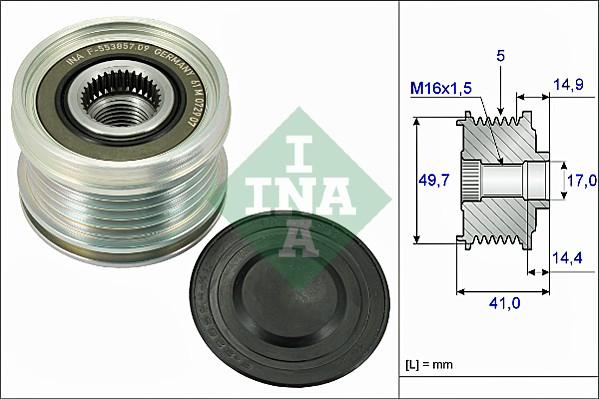 INA 535 0101 10 - Riemenscheibe, Generator alexcarstop-ersatzteile.com