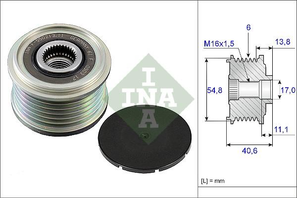 INA 535 0102 10 - Riemenscheibe, Generator alexcarstop-ersatzteile.com