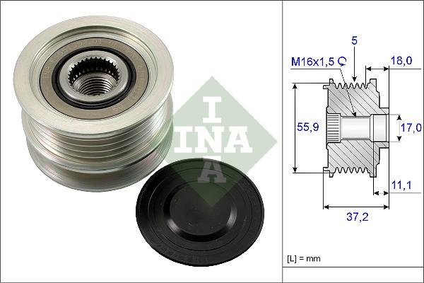 INA 535 0113 10 - Riemenscheibe, Generator alexcarstop-ersatzteile.com