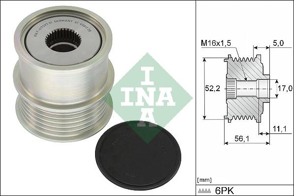 INA 535 0363 10 - Riemenscheibe, Generator alexcarstop-ersatzteile.com