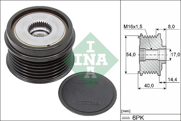 INA 535 0334 10 - Riemenscheibe, Generator alexcarstop-ersatzteile.com