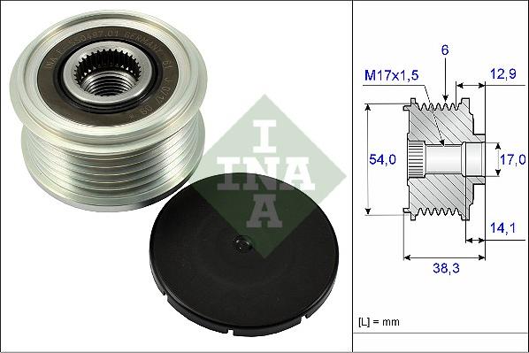 INA 535 0264 10 - Riemenscheibe, Generator alexcarstop-ersatzteile.com