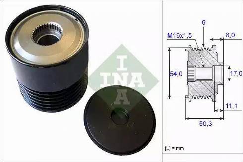 INA 535 0212 10 - Riemenscheibe, Generator alexcarstop-ersatzteile.com