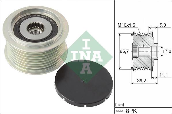 INA 535 0274 10 - Riemenscheibe, Generator alexcarstop-ersatzteile.com