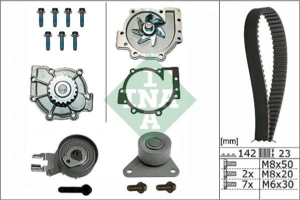 INA 530 0467 30 - Wasserpumpe + Zahnriemensatz alexcarstop-ersatzteile.com