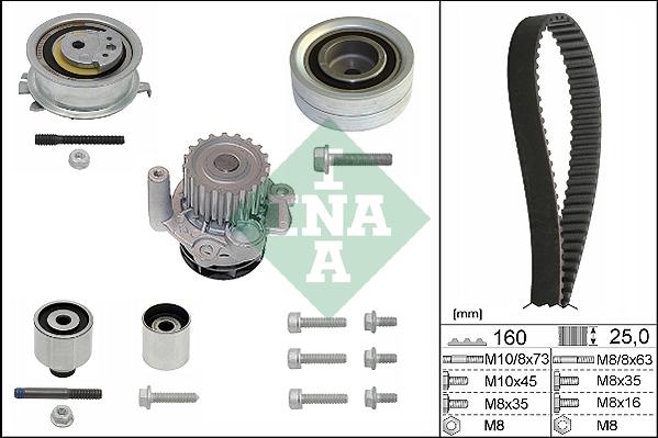 INA 530 0550 32 - Wasserpumpe + Zahnriemensatz alexcarstop-ersatzteile.com