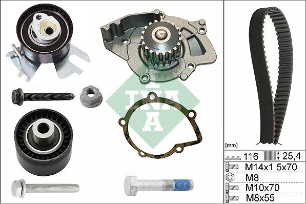 INA 530 0558 31 - Wasserpumpe + Zahnriemensatz alexcarstop-ersatzteile.com