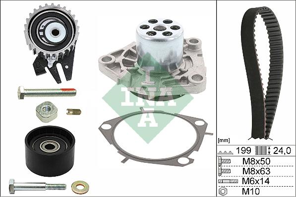 INA 530 0562 30 - Wasserpumpe + Zahnriemensatz alexcarstop-ersatzteile.com