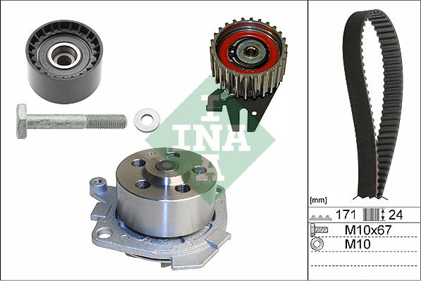 INA 530 0606 30 - Wasserpumpe + Zahnriemensatz alexcarstop-ersatzteile.com