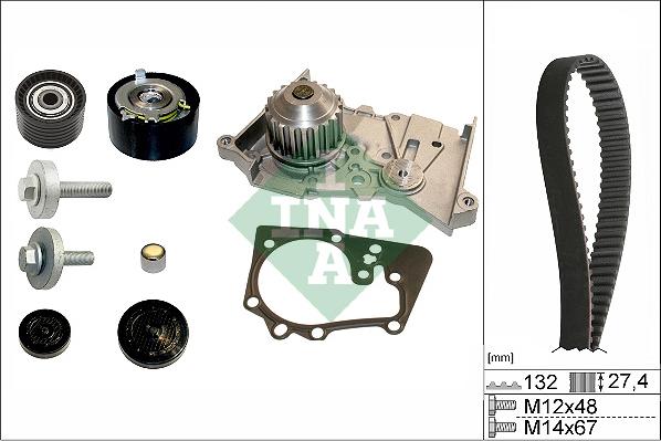 INA 530 0639 30 - Wasserpumpe + Zahnriemensatz alexcarstop-ersatzteile.com