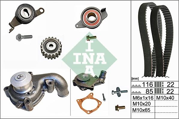 INA 530 0010 30 - Wasserpumpe + Zahnriemensatz alexcarstop-ersatzteile.com