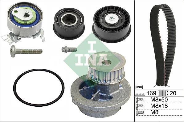 INA 530 0078 30 - Wasserpumpe + Zahnriemensatz alexcarstop-ersatzteile.com