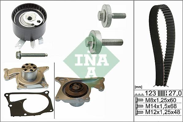 INA 530 0197 32 - Wasserpumpe + Zahnriemensatz alexcarstop-ersatzteile.com