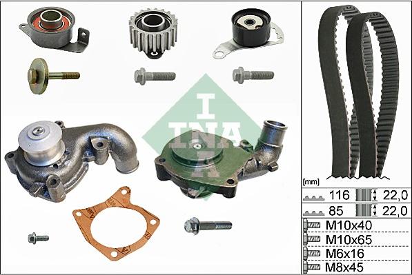 INA 530 0104 31 - Wasserpumpe + Zahnriemensatz alexcarstop-ersatzteile.com