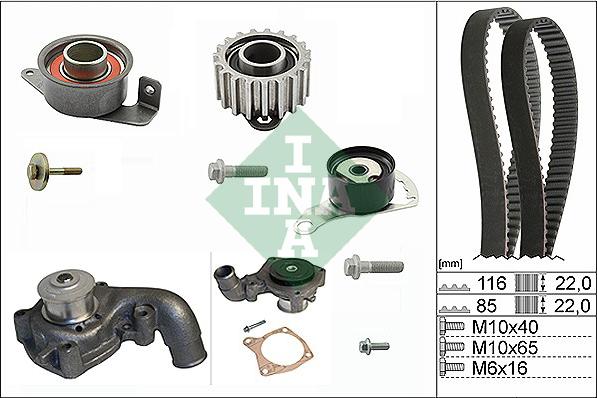 INA 530 0104 32 - Wasserpumpe + Zahnriemensatz alexcarstop-ersatzteile.com