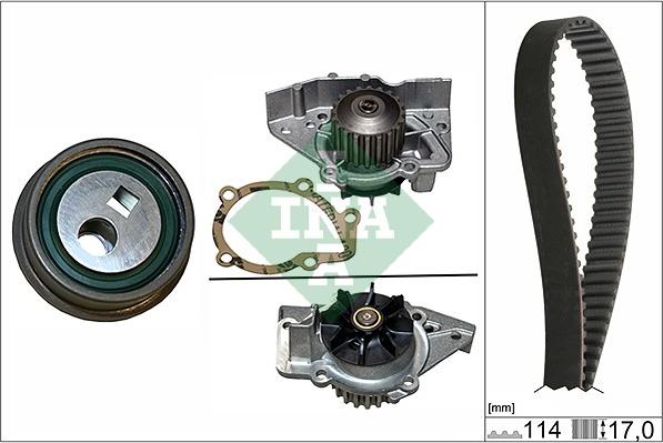 INA 530 0257 30 - Wasserpumpe + Zahnriemensatz alexcarstop-ersatzteile.com