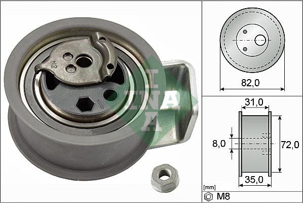 INA 531 0436 20 - Spannrolle, Zahnriemen alexcarstop-ersatzteile.com