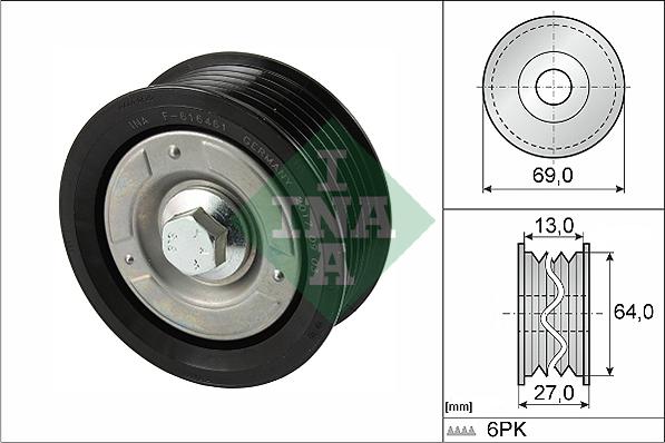 INA 532 0477 10 - Umlenk / Führungsrolle, Keilrippenriemen alexcarstop-ersatzteile.com