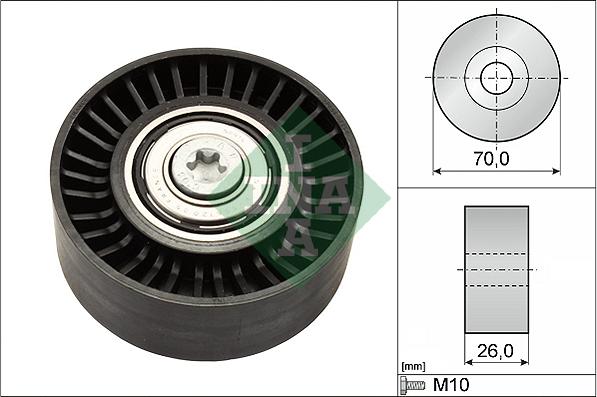 INA 532 0505 10 - Umlenk / Führungsrolle, Keilrippenriemen alexcarstop-ersatzteile.com