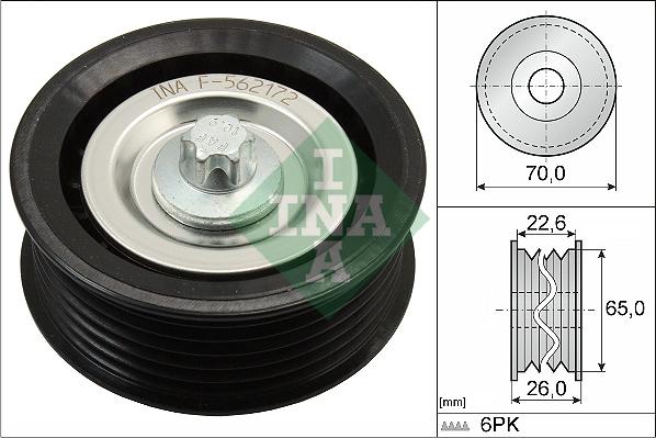 INA 532 0531 10 - Umlenk / Führungsrolle, Keilrippenriemen alexcarstop-ersatzteile.com