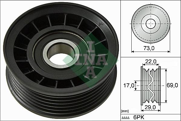 INA 532 0649 10 - Umlenk / Führungsrolle, Keilrippenriemen alexcarstop-ersatzteile.com