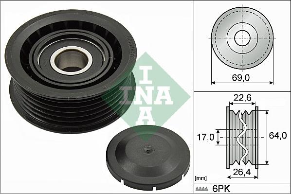 INA 532 0160 10 - Umlenk / Führungsrolle, Keilrippenriemen alexcarstop-ersatzteile.com