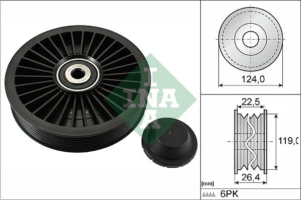 INA 532 0242 10 - Umlenk / Führungsrolle, Keilrippenriemen alexcarstop-ersatzteile.com