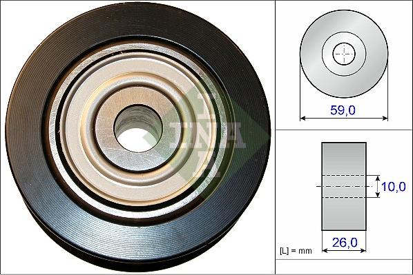 INA 532 0737 10 - Umlenk / Führungsrolle, Keilrippenriemen alexcarstop-ersatzteile.com