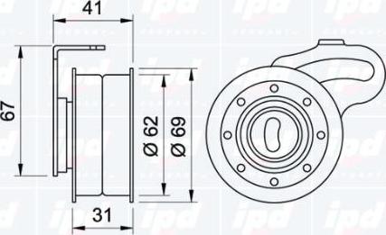 IPD 14-0803 - Spannrolle, Zahnriemen alexcarstop-ersatzteile.com