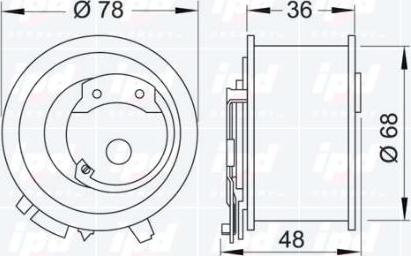 IPD 14-1001 - Spannrolle, Zahnriemen alexcarstop-ersatzteile.com