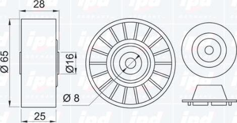 IPD 15-0071 - Umlenk / Führungsrolle, Keilrippenriemen alexcarstop-ersatzteile.com