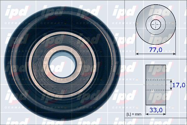 IPD 15-3978 - Umlenk / Führungsrolle, Keilrippenriemen alexcarstop-ersatzteile.com