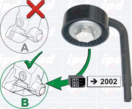 IPD 15-3458 - Umlenk / Führungsrolle, Keilrippenriemen alexcarstop-ersatzteile.com