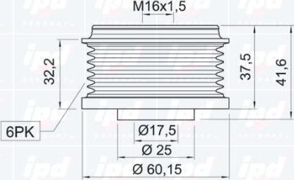 IPD 15-3191 - Riemenscheibe, Generator alexcarstop-ersatzteile.com