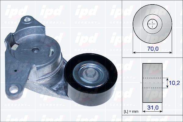 IPD 15-3842 - Riemenspanner, Keilrippenriemen alexcarstop-ersatzteile.com