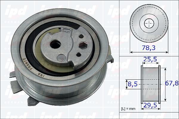 IPD 15-3755 - Spannrolle, Zahnriemen alexcarstop-ersatzteile.com