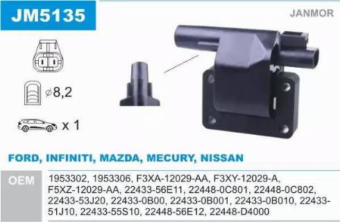 Janmor JM5135 - Zündspule alexcarstop-ersatzteile.com