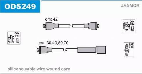 Janmor ODS249 - Zündleitungssatz alexcarstop-ersatzteile.com